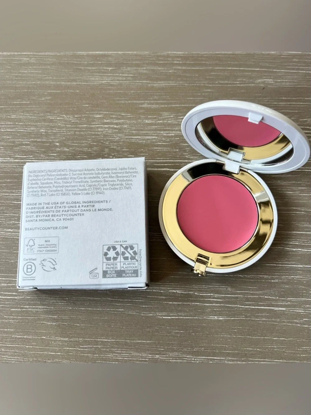 Beautycounter Cheeky Clean Cream Blush in Rosebud Full Size 0.15 oz